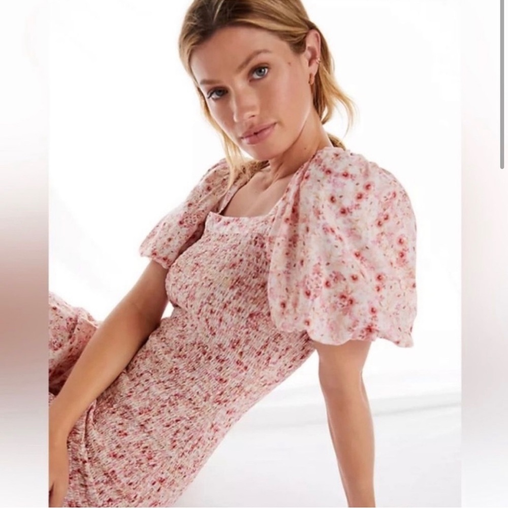 Anthropology Another Love Floral Smocked mini dress